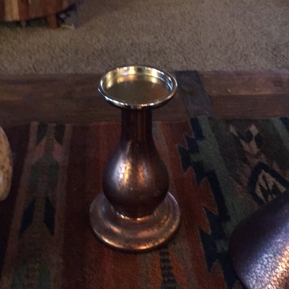 Mercury glass 14” tall base approx 41/2”wide lamp - Picture 2 of 6